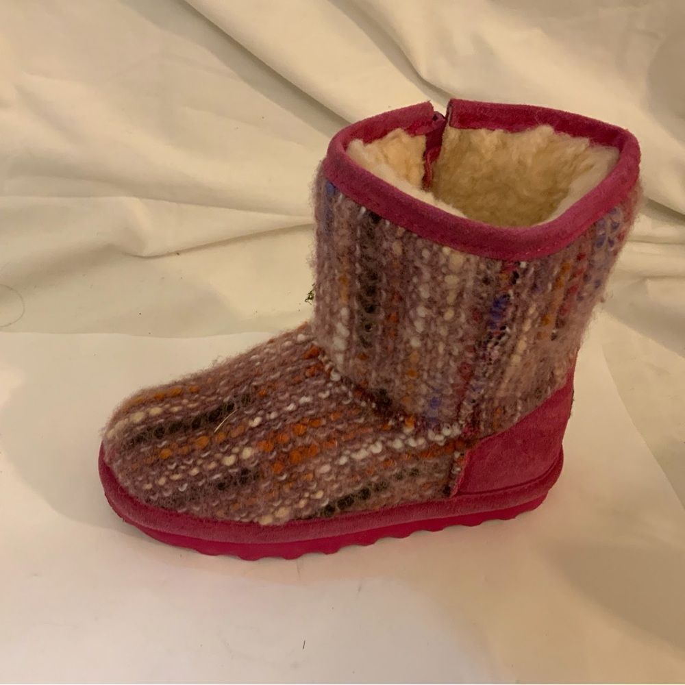 Bearpaw Toddler Elle Zipper Boots Size 12 Pink - Picture 2 of 14